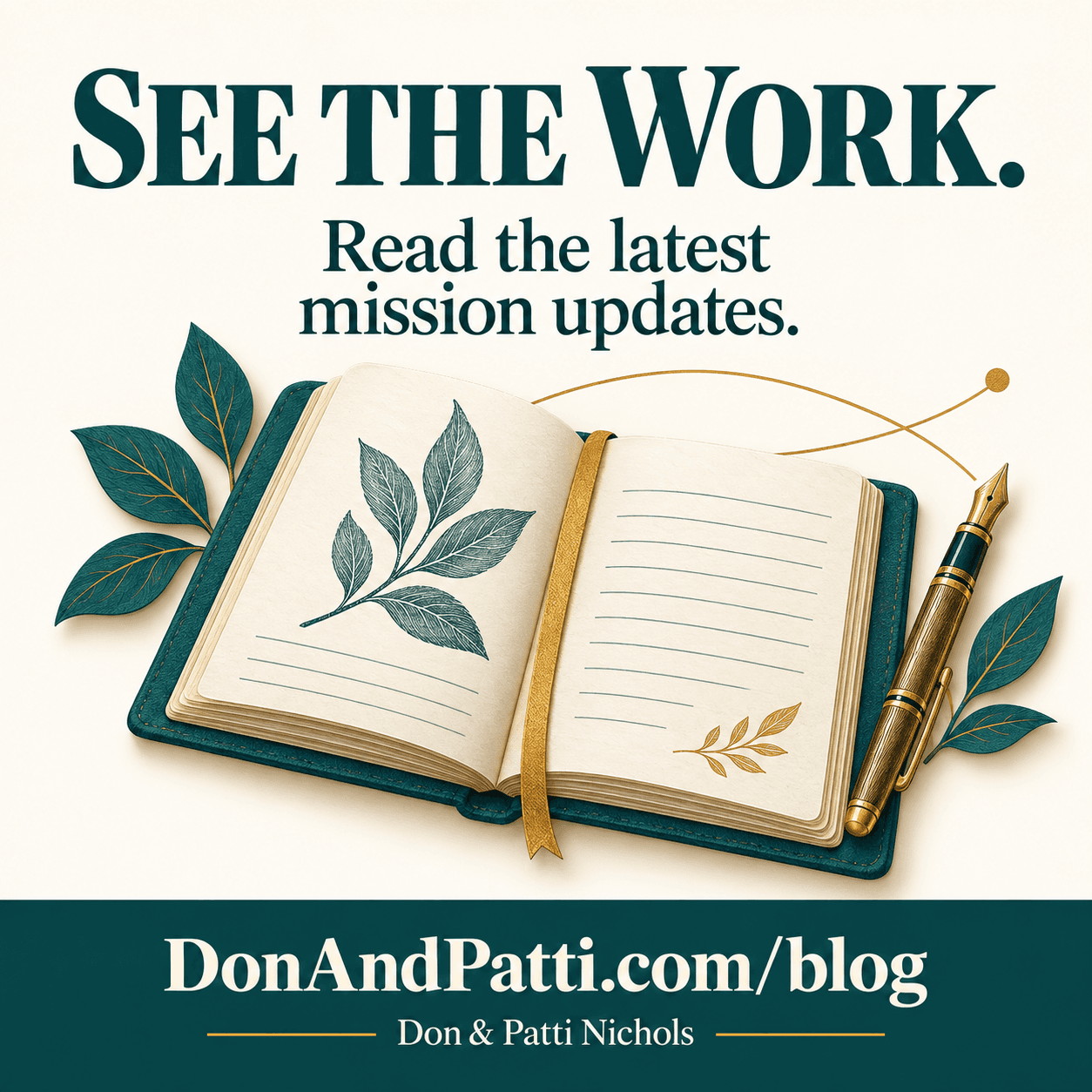 See the work. Don & Patti Nichols ministry graphic.